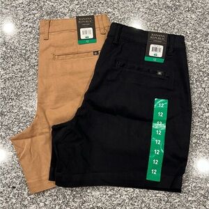 2pc Banana Republic Women's Chino Shorts in Black & Tan